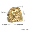 Fashion Titanium Steel Gold Christ Jesus Head Piece Ring Hip Hop Bling Rock Size 8-12 For Men Women Gift Jewelry Woman Wedding Ring