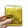 Portable WaterProof Emergency Blanket Gold 160*210 Survival Rescue Blanket Foil Thermal Space First Aid Rescue Curtain Outdoor pads