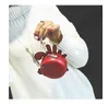 キッズコインの財布のファッション漫画の小さなカニのデザインバッグ車のキーペンダントバッグリングガールズレザーカードバッグミニ肩袋