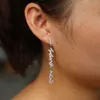 2018 New Fashion oro argento fascino pendenti orecchini con scintillante piccola CZ per le donne ragazza carina amante romantico odio Lettera orecchino regalo