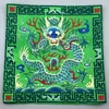 Kwadratowy haftowany smok vintage podkładki stołowe maty chińskie etniczne satynowe tkaniny miski pucharowe podkładki ochronne dekoracyjne 26 x 26 cm