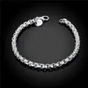 Nova pulseira redonda - Adicionado Brand Sterling Silver Bracelet; Nova chegada moda homens e mulheres 925 pulseira de prata spb157