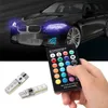 T10 W5W Led Luci di ingombro per auto colorate 5050 6 SMD RGB 194 168 Lampadina Fonte di illuminazione interna remota Car Styling 12V