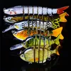 Marca Swordfish Musky Laser Fishing lure Set 6sizes 3D Eyes Altalena nuoto esca di acqua salata Mutil-Sections Bass crankbaits