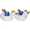 lit flottant gonflable en gros porte-gobelet licorne boisson fête bateaux à boissons support de téléphone piscine tubes flottants jouets