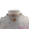 3 stücke Hohe Qualität Imitation Perle Halsketten Weibliche Runde Spitze Band Kurze Design Strass halskette A0709