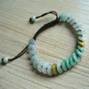 Handwork weave Natural Jade Necklace Beaded, Strands Emerald Jadeite Round beads long 8mm bead