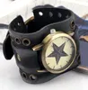 أزياء الشرير رجال الكوارتز يشاهد مصمم جلدي أصلي شخصية رجعية مشاهدة هدايا Wristwatch Steampunk للذكور