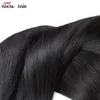 Ishow 8a Brasiliansk rakt 3st Virgin Hair Weave Bundlar för Kvinnor Flickor Alla Ages Naturliga Svart Färg Peruanska Malaysiska Human Hair Extensions