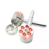 DHL Tobacco Grinder Smoking Pipes Bullet Shaped 3 layered Metal Alloy herb Cigar Spice Crusher Cigarette Rolling Machine Rubblet Rotating