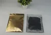 100 stks / partij 18x26cm voorkant frosted clear back mat gold aluminium folie ziplock tas, doorschijnend donker goud pack walnoot poly zak food grade