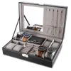 Hoge kwaliteit 8 Grid Slots Watch Display Pu Leather Box Multifunctionele juweliersopslag Organisator Horloges Dozen Square Box2559640