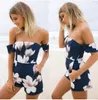 Body Femmes Imprimé Floral Combinaisons D'été Sexy Combinaison Hors Épaule Falbala Barboteuse Mode Slim Barboteuses Salopette Vêtements Pour Femmes B3969