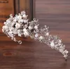 Silver crystal beads crown crown princess hair bride wedding accessories