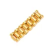 Uwin Top Quality Tamanho 8-12 Hip Hop Melodia Melodia Ehsani Banda Anel de Aço Inoxidável Cor de Ouro Presidente Watchband Link Style Ring