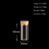 15 ~ 120ml Cork Stoppar Glassflaskor Transparent Bung Test Tube Flaska Hantverk DIY Seed Specimen Bottle