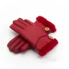 Whole - New Warm winter ladies leather gloves real wool women 100% 1946