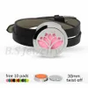 Sun Stars Moon Twist-off Rostfritt parfym Aroma Locket Essential Oil Diffuser Armband PU Läder Armband 10P Gratis Pads