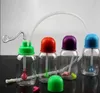 Bottiglia di plastica in vetro Bbong Wwater Pipe Smerigliatrice per unghie in titanio, gorgogliatori in vetro per tubi da fumo Colori misti