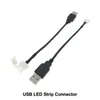 5st 10st 20 st /parti 2pin 8mm /10mm gratis svetsning LED -anslutning 15 cm kabel till USB LED -remsanslutning för DC5V 5050 LED -remsa
