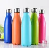Newest350ml / 500ml Vacuum Cup Coke Mug Stainless Steel Bottles Insulation Cup Thermoses Fashion Movement Veined Water Bottles B1124