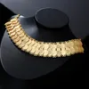 Exquisite Mode Midden-Oosten Arabische Bruid Moslim Munt Ketting Oorbel Ring Armband Set Goud Kleur Bruiloft Sieraden Accessoires