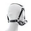 Bondage 3.8cm Stainless Steel Dual O Ring Deep Throat Open Mouth Gag Head Harness #R98