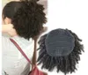 Petite queue de cheval haute Afro Puff Extension de cheveux bouclés queue de cheval Brun foncé