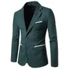 NIBESSER Повседневный мужской пиджак в клетку с принтом, модный свадебный пиджак с длинными рукавами, осенний белый деловой мужской пиджак Jacket2400