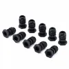 10pcs Cable Glands Suyep PG9 Black White Waterproof Adjustable Nylon Connectors Joints With Gaskets 4-8mm For Electrical Appliances