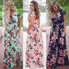 S-3XL Elegant Women Robe Summer 2018 Short Sleeve Printed Maxi Dress Fashion Sexy Boho Dress Tighten Waist Long Dress Vestidos D1891304