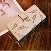 2018 Women Wallet Purse Female Long Wallet Gold Hollow Leaves Pouch Handbag For Women Coin Purse Card Holders Portefeuille Femme