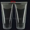 50g 100g 160g Empty Black Soft Squeeze Cosmetic Packaging Refillable Plastic Lotion Cream Tube Screw Lids Bottle Container