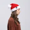 메리 크리스마스 파티 성인 여성 산타 클로스 소프트 니트 양모 모자 크리스마스 모자 비니 모자 크리스마스 장식 선물