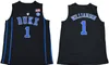 Mens Duke Blue Devils College Basketball Jersey # 1 Zion Williamson Cam Reddish RJ Barrett # 0 Jayson Tatum Kyrie Irving Home Stitched Jerseys SHIRTS S-XXL