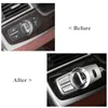 Chrome ABSヘッドライトスイッチボタンカバートリム交換タイプボタン装飾3PCS BMW 5 7シリーズF10 5GT X3 X4