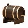 Ny Hot Sell 60 st Creative Wine Barrel Form Automatisk Tandpetare Hållare Bomull SWAB Case Box Container Slumpmässig Färg