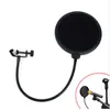 1 PC Czarny Dwuwarstwowy Studio Mikrofon MIC Ekran wiatrowy MIC Filtr do nagrywania mówienia