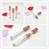 5,5-ml-Lipgloss-Röhrchen, roségoldener Verschluss, zylindrischer Lippenstift-Verpackungsbehälter, leere DIY-Lippenbalsamflasche, schneller Versand F3838