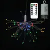 Firework led copper string light Bouquet Shape Strings Lights Battery Operated Decorative Lighting with Remote Control for Wedding Parties