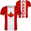 Kanada t shirt diy skräddarsydd namn nummer kan land t-shirt nation flagga ca svart logo college tryck po franska kläder276h