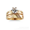 2018 nuova moda semplice ed elegante gioielli in zircone coppia anello di fidanzamento gioielli festa di nozze anello di vendita al dettaglio Whole251b