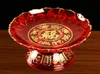 clear red plastic plates