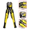 Wire Stripper 5 in 1 Multifunctional Automatic Wire Cable Cutter Crimping Tool Cable Peeling Pliers Cutting Stripping Crimping Up to 24 AWG