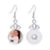 blank dangle earrings for sublimation fashion drop earring for women thermal transfer printing jewelry customized gift 15pcs/lot