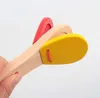 赤ちゃんキッズ木製のおもちゃ楽器Castanet Clapperハンドル子供のための楽器のおもちゃ楽器玩具早期教育