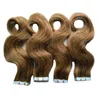 Bande de vague de corps brésilienne Remy dans les Extensions de cheveux humains 200g bande dans les cheveux Remy faits à la Machine colorés 80 pièces