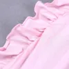 소녀 의류 세트 여름 4pcs 어린이 아기 소녀 오프 숄더 탑 t-셔츠 반바지 스커트 머리띠 의상 세트