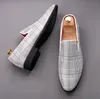 Brand Designer Men Chequered Casual Shoes Handmade Luxurious Flats Men's Fashion Loafers 1N30