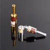 Creative red wine bottle metal pipe pure color removable filter aluminum alloy pipe portable cigarette holder smoking set